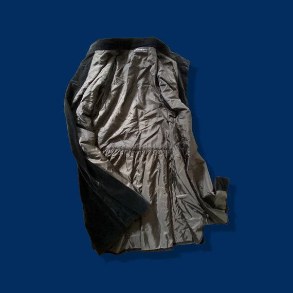 VintageOpera cape/plush silk velvet, beaded butto… - image 6