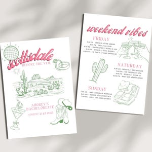 Scottsdale Bachelorette Itinerary Template | Before the Veil | Editable Canva | Printable & Mobile