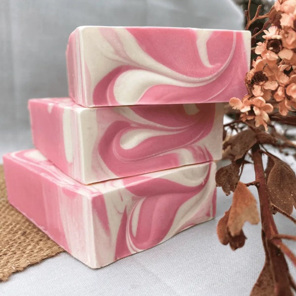 Jabón grande de pétalos de rosa Castilla / Jabón artesanal de lujo