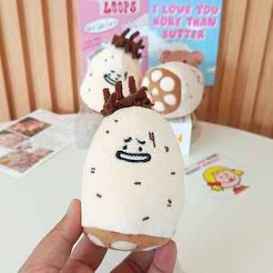Hype Qlo Accessories Cute Plush Food Keychain Kawaii Soft Bag Charm for Girls Backpack Purse Clip 6-20cm