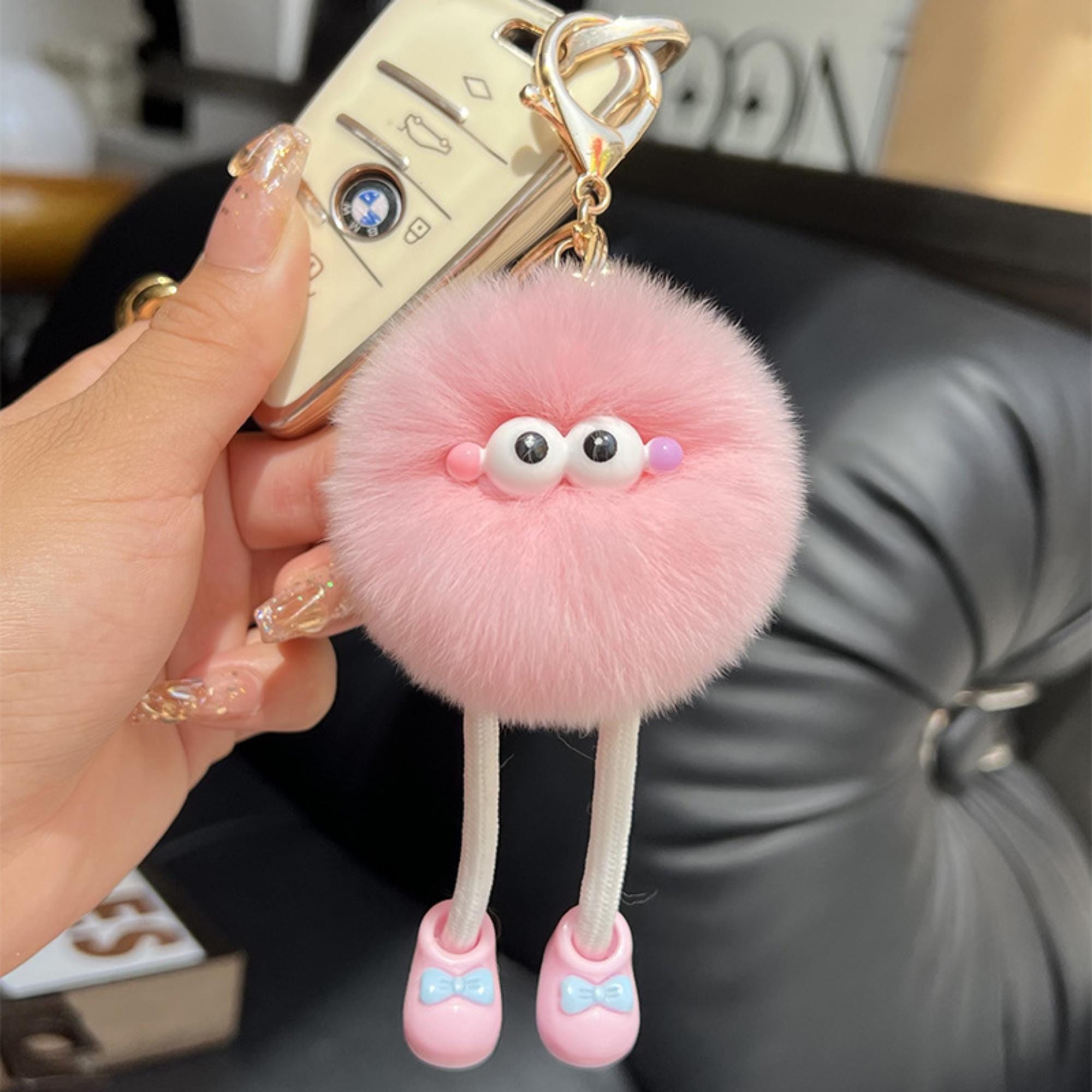 Hype Qlo Accessories Pom Pom Long-leg Plush Cartoon Keychain for