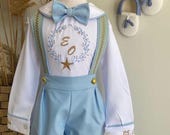 Personalized Boys 1st Birthday Boss Baby Outfit Custom Boss Baby Theme Birthday Suit Baby Boss Monogramed Shirt Pants Suspender Bowtie