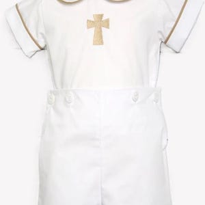 Personalized Boys Baptism Suit Baby Christening Suit Ivory Ring Bearer Suit Baby Blessing Suit Christening Vest Newborn Baptism Suit