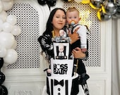 Personalized Boys 1st Birthday Boss Baby Outfit Custom Boss Baby Theme Birthday Suit Baby Boss Monogramed Shirt Pants Suspender Bowtie