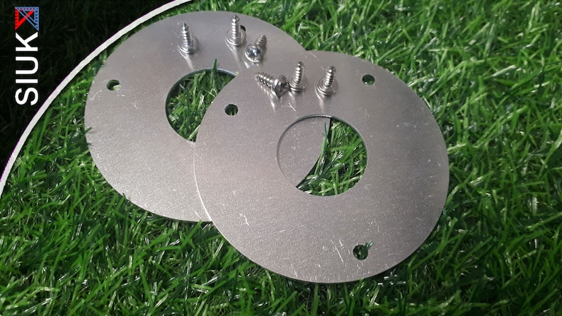 round nest box protector plate, squirrel proof, woodpecker proof, predator proof metal plate with screws