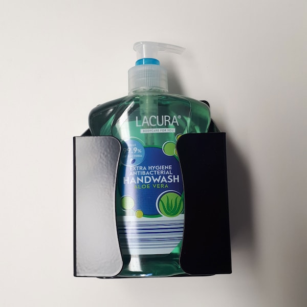 Handwash Soap Bottle Holder: Liquid Soap Bottle Dispenser | Holds Standard Retail 500ml Soap Bottles Handmade by us in the UK.