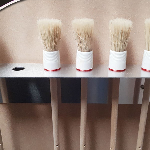 Detailing Brush Holder | Valeting Brush Wall Mount | Car Cleaning Brush Holder | Holds 6 Detailing Brushes