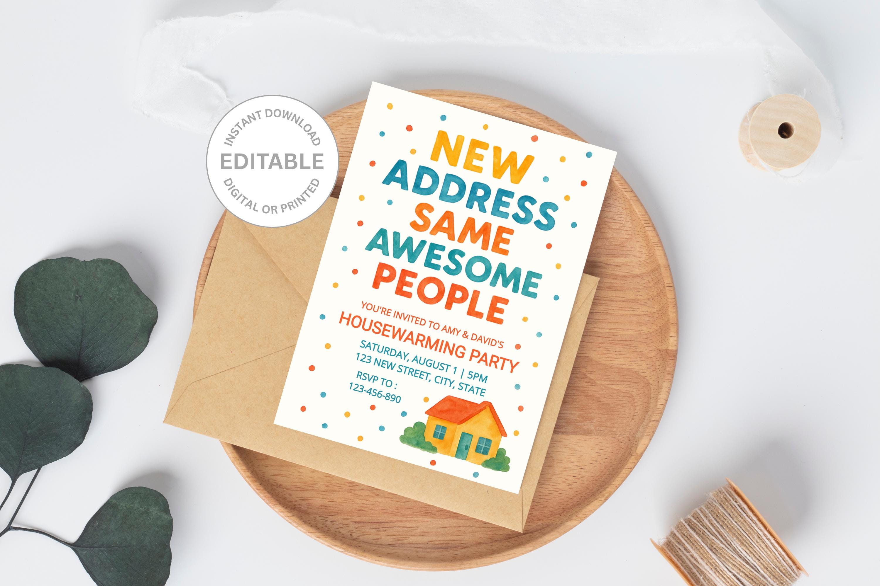 Housewarming Invitation – Funny Moving Party Card, RSVP House Invite ...