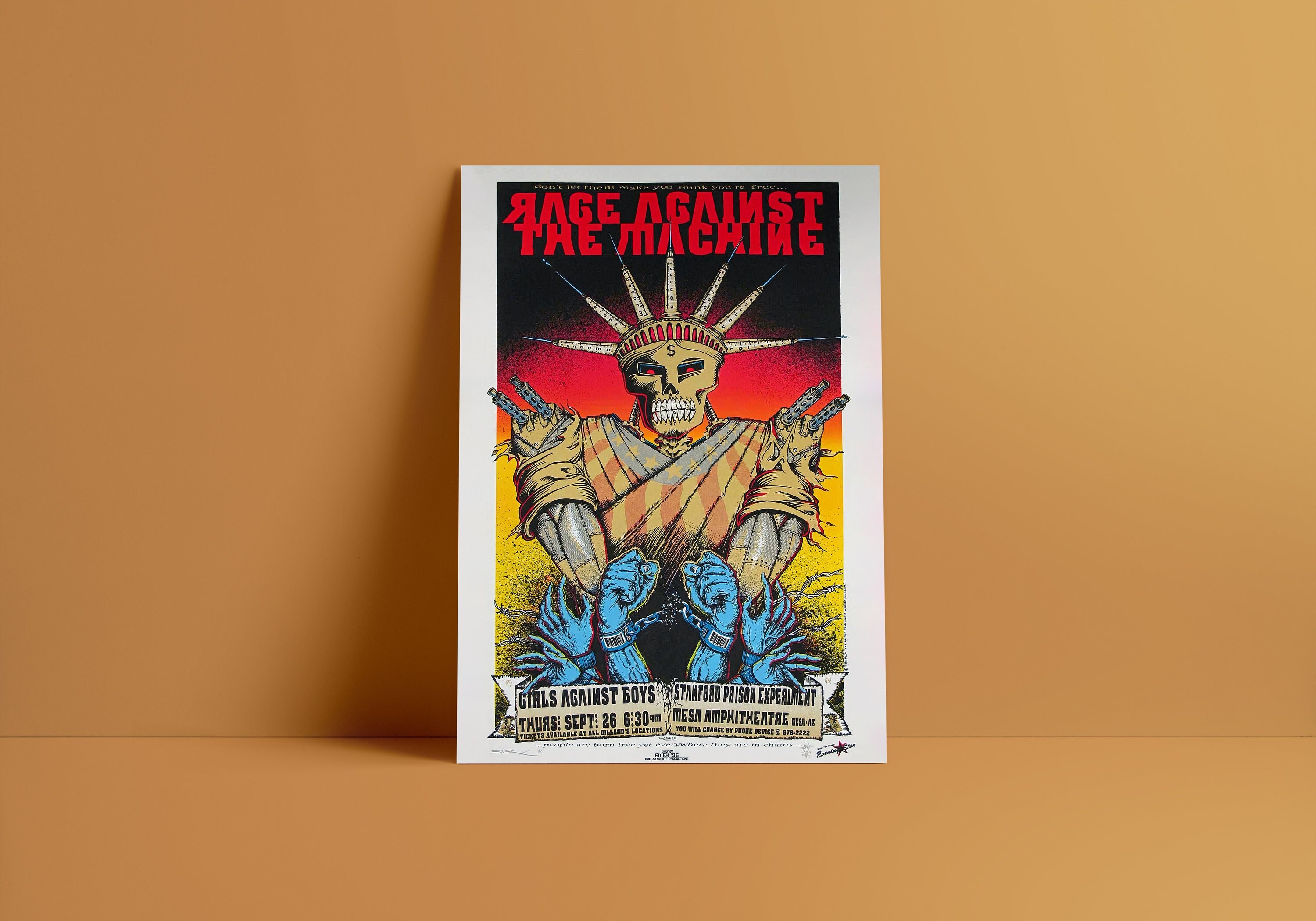Rage Against The Machine Concert Poster