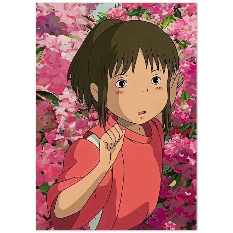 Spirited Away Flowers Vintage Poster Anime Poster Studio Etsy