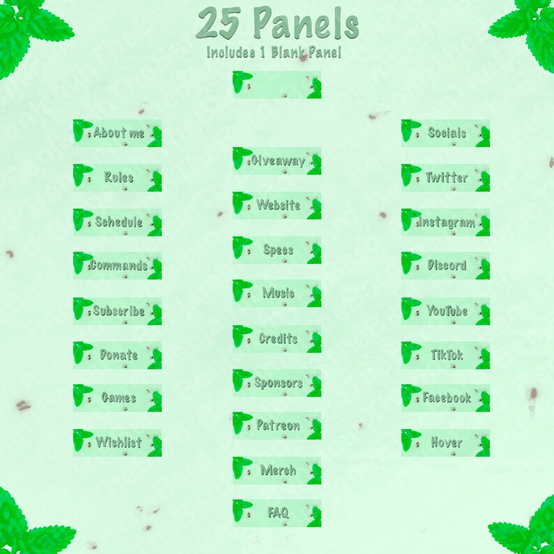 Mint Chip Twitch Stream Overlay Package, Mint Chocolate Chip Ice Cream ...