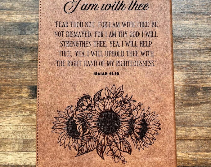 Sunflower Engraving with Name & Bible Verse | Customizable Gift for Sister, Wife, Daughter, or Friend – Birthday or Special Occasion - KJV