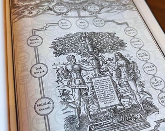 1611 King James Bibel-faksimil med apokryfiska skrifter, originalbilder och titelsidor (11x7x1.5)