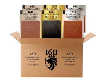 Paquete de 6 facsímiles de la Biblia King James de 1611 con apócrifos