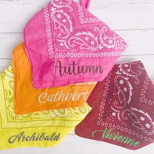 Custom Handkerchief, Personalized Bachelorette Gift, Cowgirl Western, Embroidered Bandana,Bride Head Scarf,Wedding party,Cowgirl Party Favor