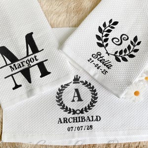 Custom Kitchen Dish Towel, Tea Towel,Hostess Housewarming, Kitchen Towel Decor Gift, Monogram Towel, Wedding gift,Embroidered kitchen towels