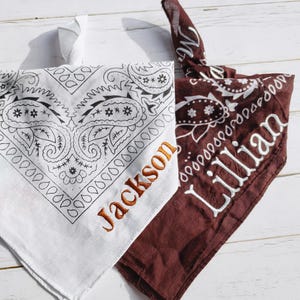 Custom Cowgirl Scarf,Personalized Embroidered Bandana,Western Cowboy,Paisley Bandana,Bachelorette Party Gift,Bridesmaid Gift,Vintage Bandana