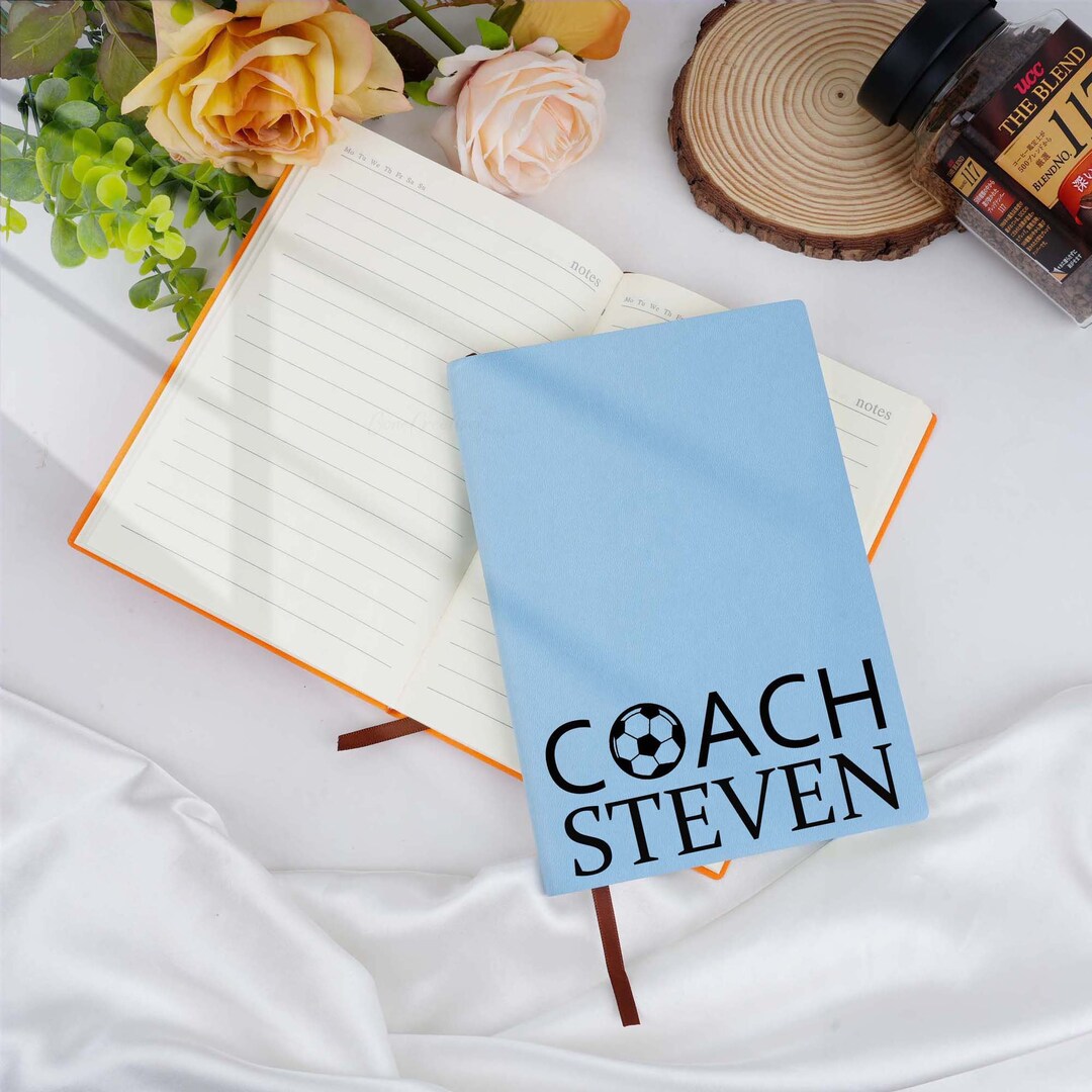 Personalized Leather Notebook for Coach, Custom Name Journal Book ...