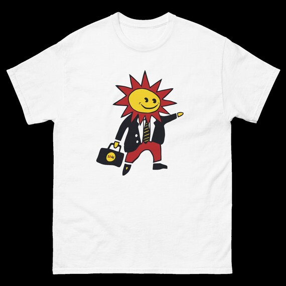 Sunny Day Real Estate cartoon art 90s emo white band t shirt 