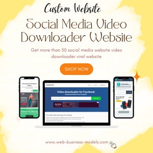 Custom Social Media Video Downloader Website and Android App | YouTube, Facebook, TikTok 4K Video Downloader