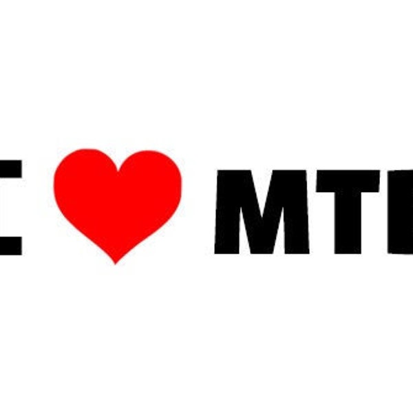 I love MTB sticker / Mountain Bike sticker