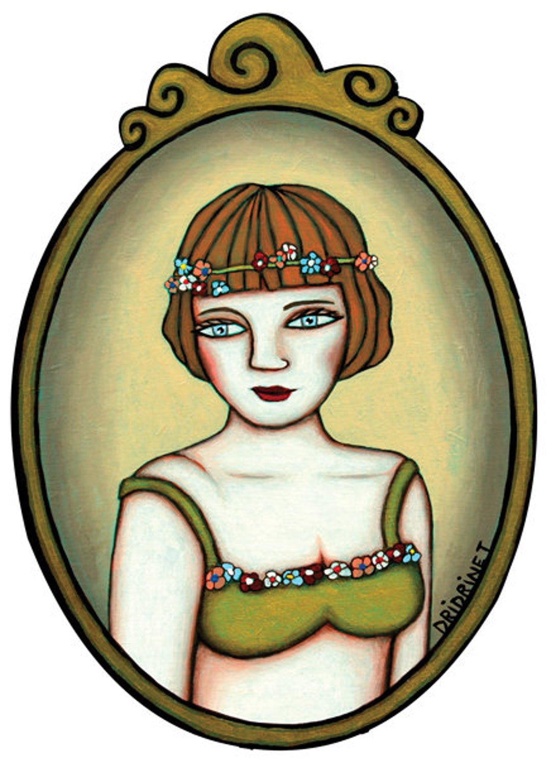 Cutout Card Retro Woman V.1 Etsy