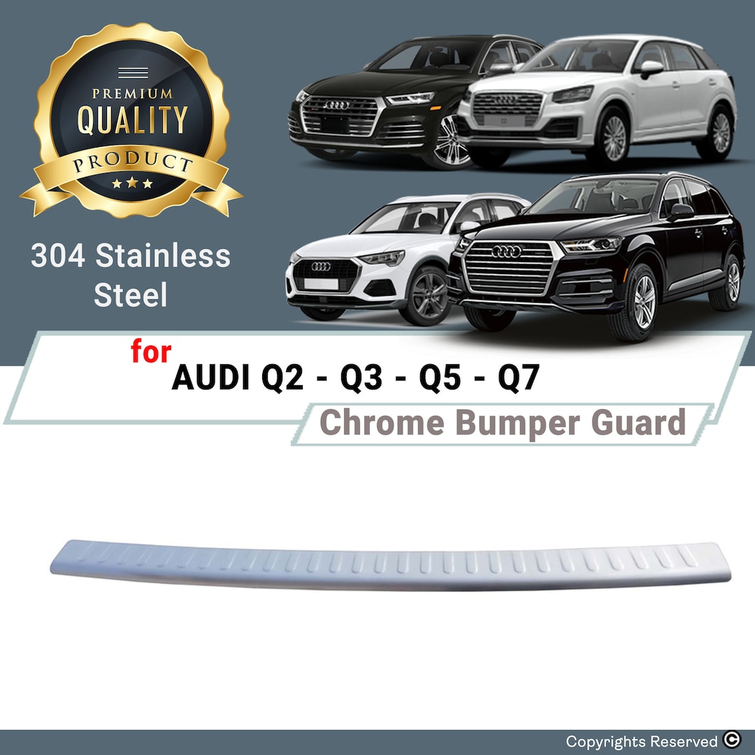 Fits AUDI Q2 Q3 Q5 Q7 Trunk Sill Cover 1 Piece Stainless Steel Chromium Trunk Trim Cover Rear