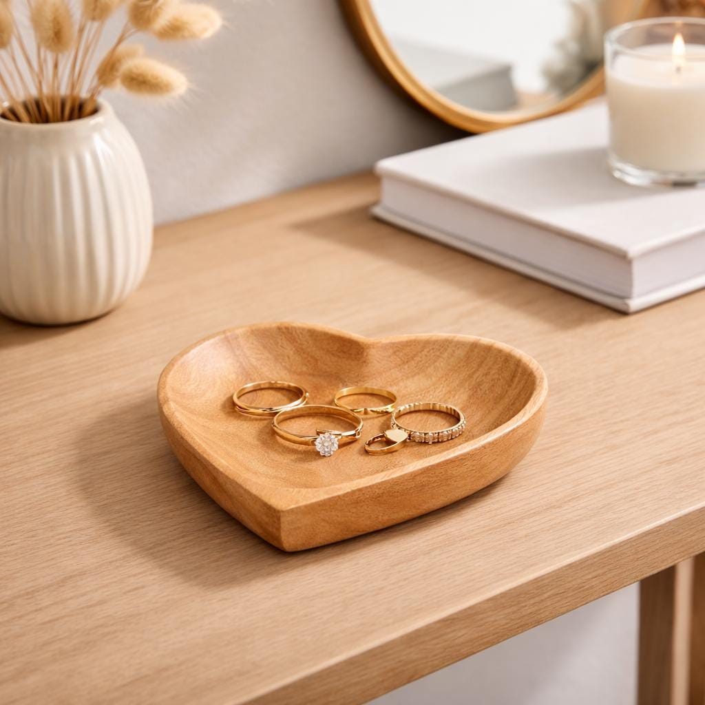 Plateau ou vide-poches en bois léger. motifs fleurs de lotus et