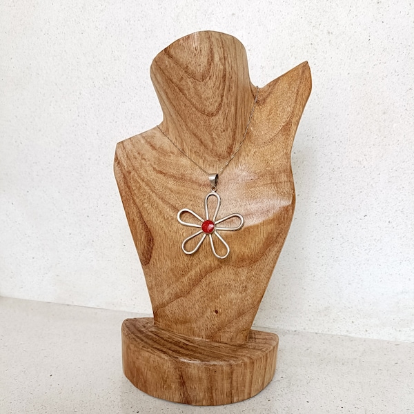 Présentoir Buste avec épaule levée en bois porte Bijoux - Porte pendentif