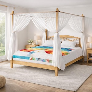 Plaid Dessus de lit en Patchwork Batik