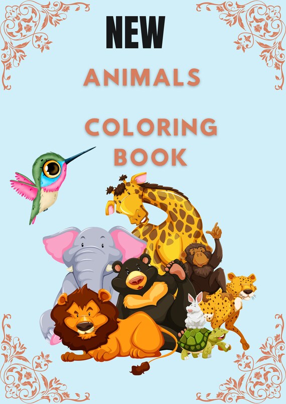 Coloring Pages PDF Animal Coloring Pages Cloring Pages Etsy