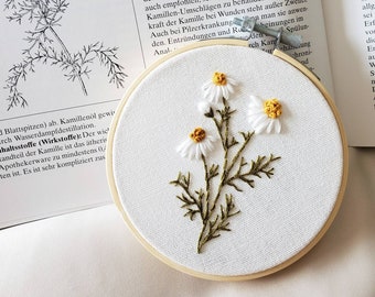 Mini Floral Hoop Art | Embroidery Art Hoops | Wall Decor, Home Decor | Chamomile, Daisy, Lilly of the Valley, Sweet Peas, Blossom, Clover |