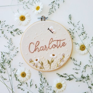 Custom Embroidery Nursery Hoop Art | Personalized Embroidery Art for newborns/children | Babyshower Embroidery/Wall Art