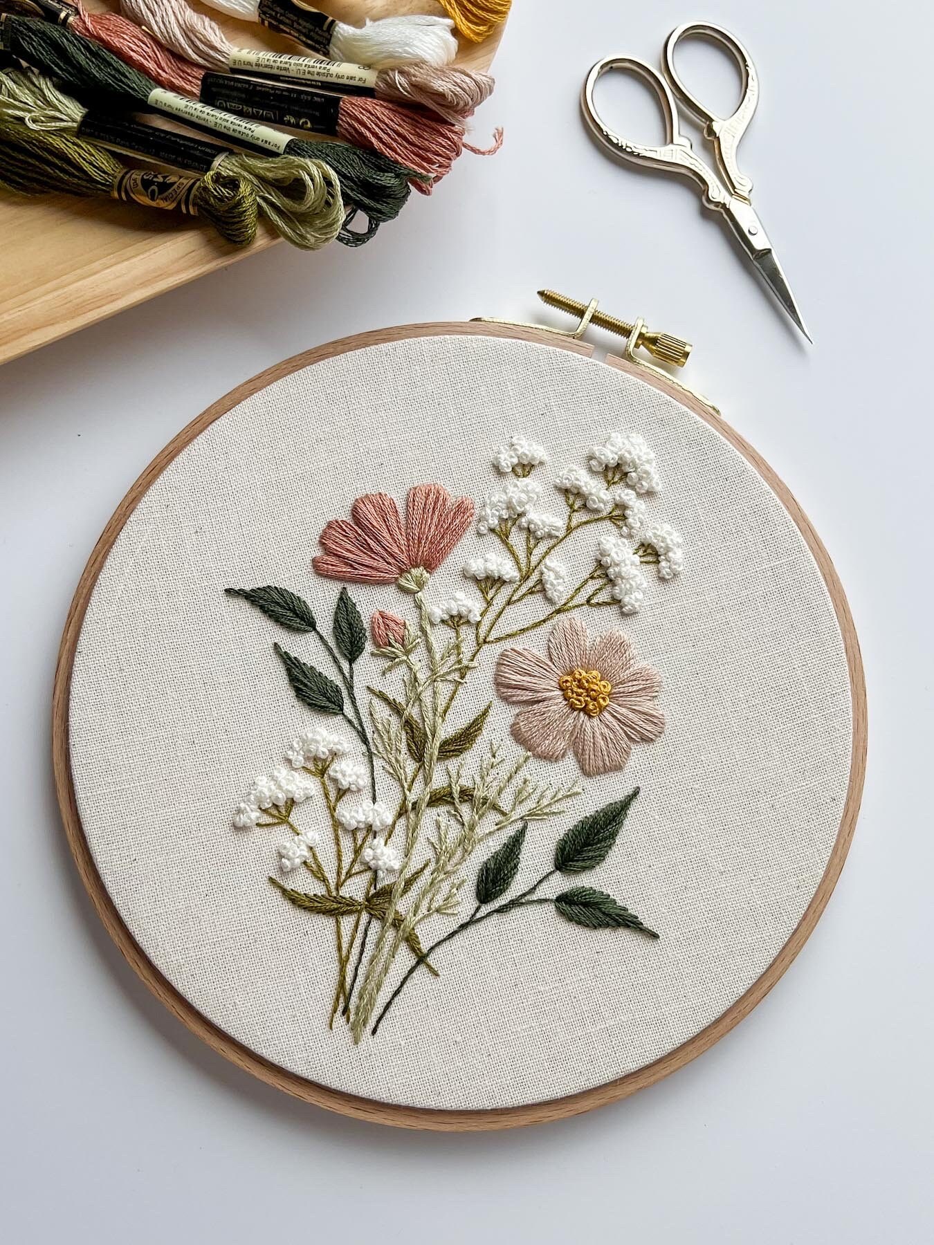 Whimsical Wildflowers Embroidery Pattern and Printed Fabric Panel — The  Craft Table