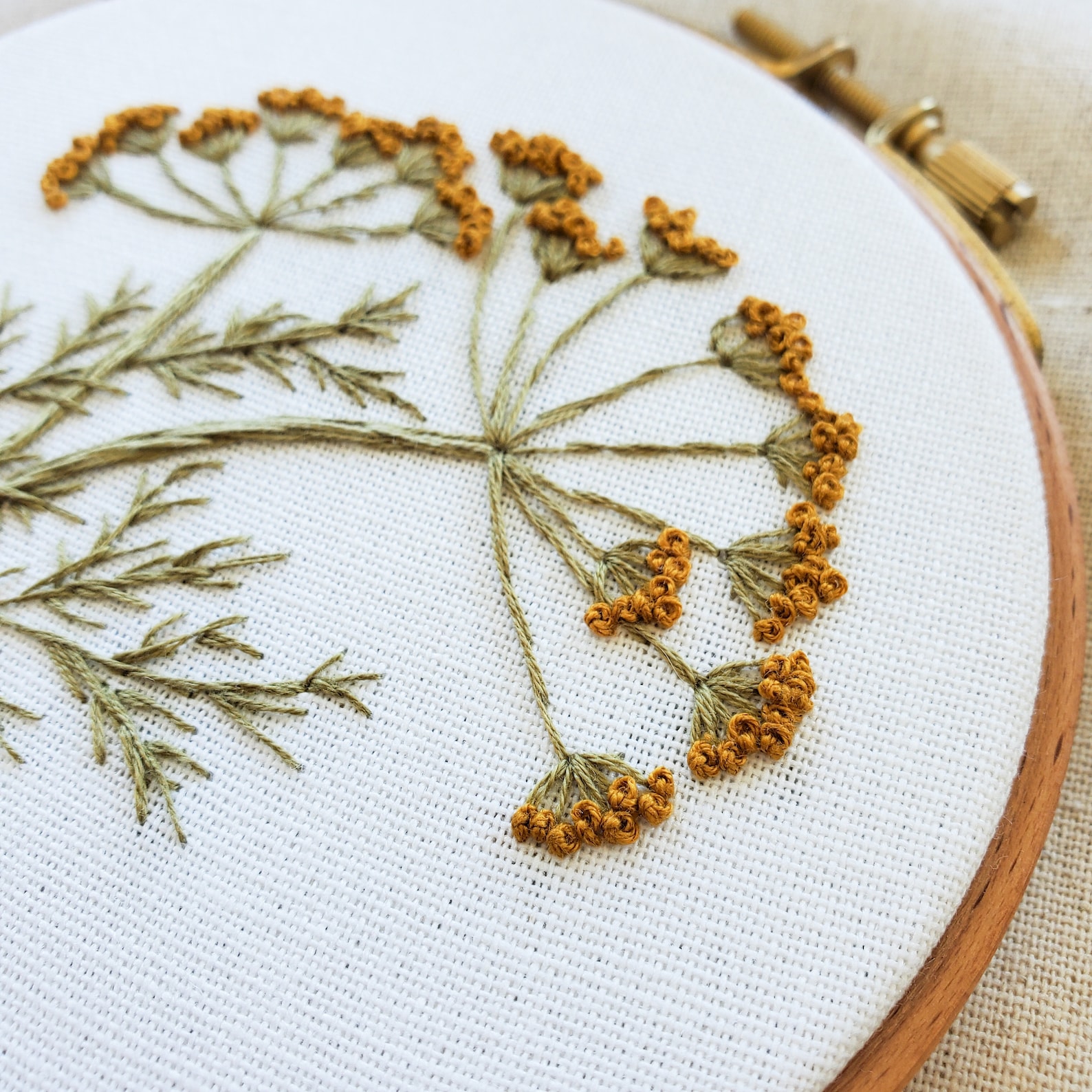 Botanical Fennel Embroidery Pattern PDF Embroidery Pattern Etsy