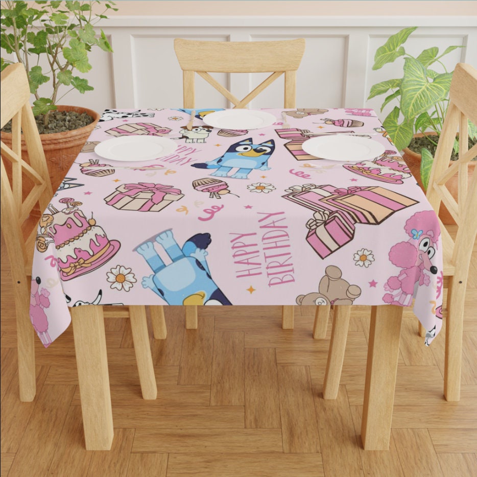 Bluey Tablecloth Disney Tablecloth Bluey Birthday Etsy