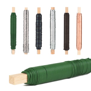 Set di fili per avvolgimento - filo di legatura avvolto su legno - filo per artigianato in acciaio inossidabile vari colori / materiale filo per piante filo per avvolgimento di fiori