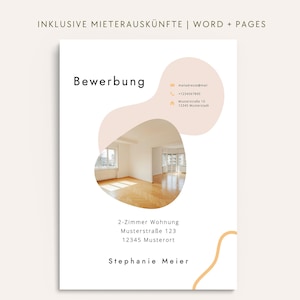 Wohnungsbewerbung Single Bewerbungsvorlage Deutsch Word Vorlage Bewerbung Wohnung Haus Anschreiben kreativ Mieterselbstauskunft