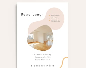 Wohnungsbewerbung Single Bewerbungsvorlage Deutsch Word Vorlage Bewerbung Wohnung Haus Anschreiben kreativ Mieterselbstauskunft