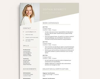 Executive resume template with photo resume template apple pages resume template photo template cv template modern resume word template cv