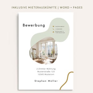 Wohnungsbewerbung Anschreiben Single Bewerbungsvorlage Deutsch Word Vorlage Bewerbung Wohnung Anschreiben modern Mieterselbstauskunft Pages