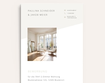 Wohnungsbewerbung Paar Bewerbungsvorlage Deutsch Word Bewerbungsvorlage Pages Bewerbungsvorlagen Hauskauf Bewerbung Design Vorlage kreativ