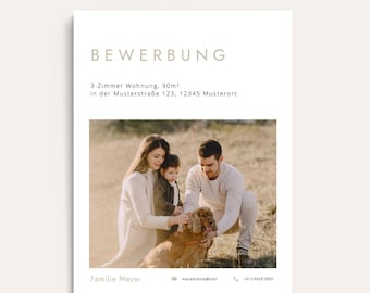 Wohnungsbewerbung Familie Vorlage Word Bewerbungsvorlage Deutsch Anschreiben kreativ Bewerbungsmappe Word Vorlage Wohnung Haus WG