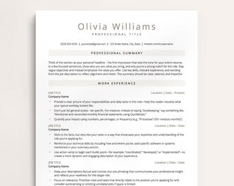 Modern Resume Template Style Minimalist Career Design Job Application Format Professional CV Package Guide Format Clean Document Layout Size
