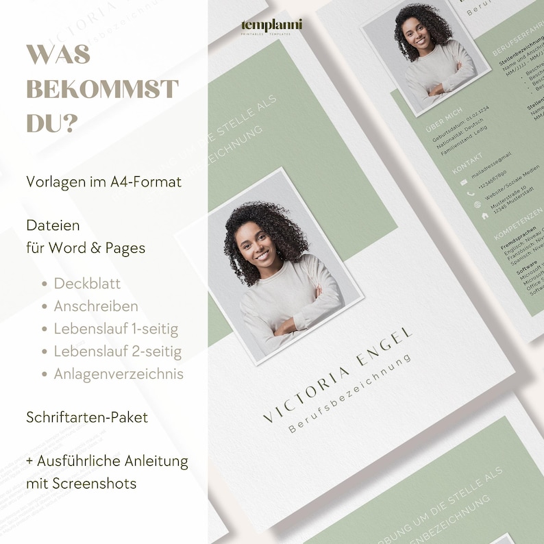 Bewerbungsvorlage Word Lebenslauf Vorlage Deutsch Bewerbungsvorlage Grün Vorlage Lebenslauf modern Bewerbungsvorlage Pages Lebenslauf Design image 2