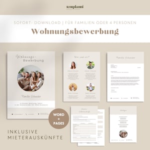 Wohnungsbewerbung Familie Bewerbungsvorlage Deutsch Word Vorlage Bewerbung Wohnung Haus Anschreiben kreativ Mieterselbstauskunft