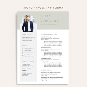 Bewerbungsvorlagen Word Lebenslauf Vorlage Deutsch Bewerbungsvorlage modern Bewerbungsmappe Resume template cv Bewerbungsvorlage Pages