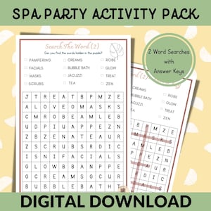 Spa Time Words Spa Day Activity | Motivational Posters, Activities and Games ...