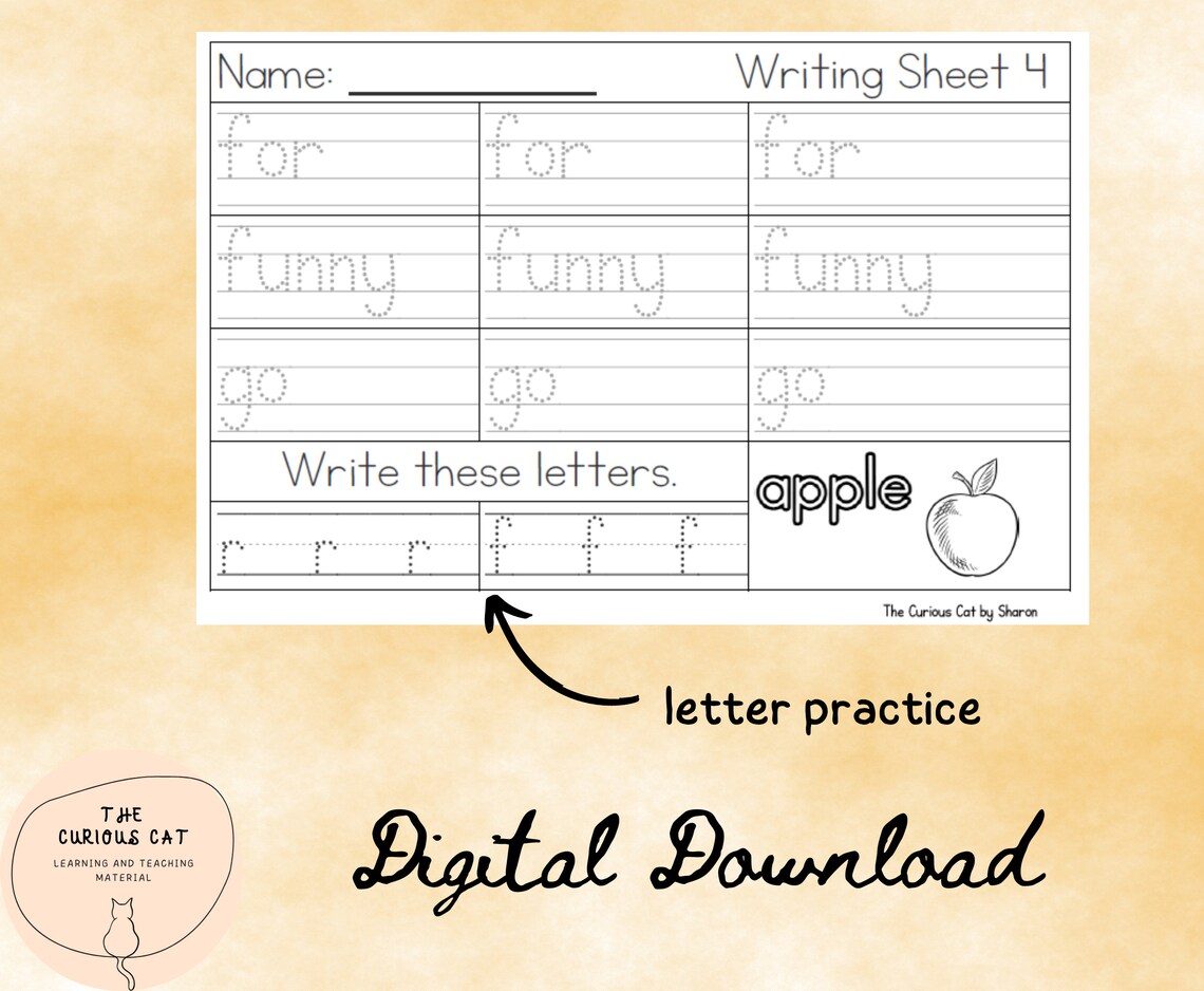 Fallthemed Tracing Sheets Letter Tracing Dolch Preprimer Kindergarten