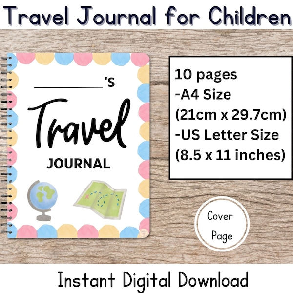 Kids Travel Journal, Vacation Journal for Older Children, Girls, Boys, Holiday Journal, Travelling with Kids, Family Holidays